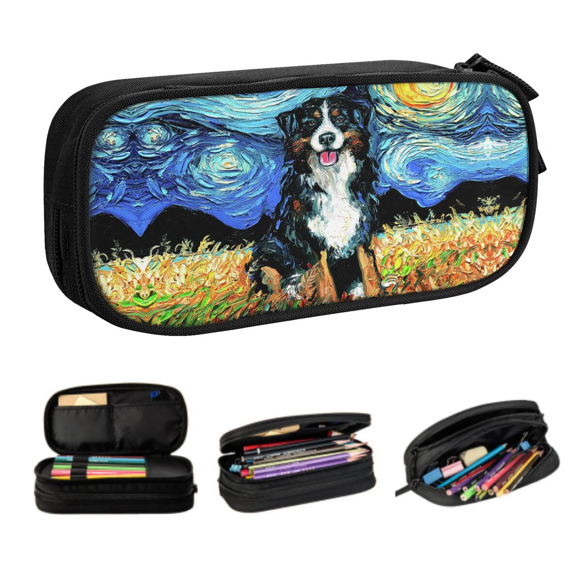 Pet X Supplies & Tack Howell Photos - Custom Sterrennacht Berner Sennenhond Etuis voor