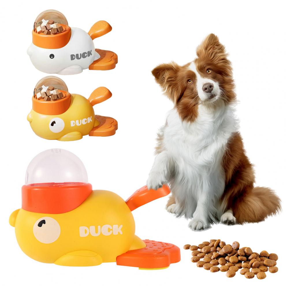 Dog Treat Puzzle Toy - Hondentraktatiedispenser 2-pack Eendvorm Slow Feeder Puzzelspeelgoed