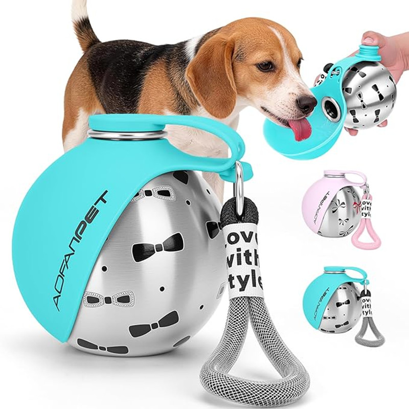 Pet Supplies Dropshipping - Draagbare hondenwaterfles van roestvrij staal, reiswaterdispenser